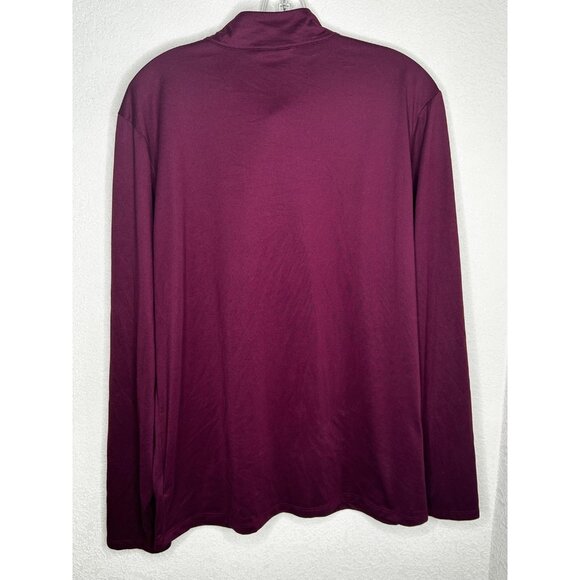 North Face Pullover Mens Large Maroon Elevation Quarter Zip Outdoor Shirt Hiking - Picture 2 of 14